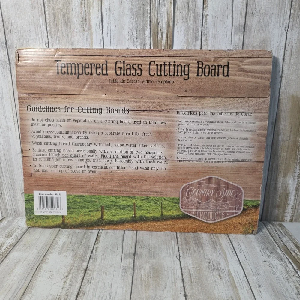 Country Side Products Horse Tempered Glass Cutting Board 12x16 Sunset 40131 NEW